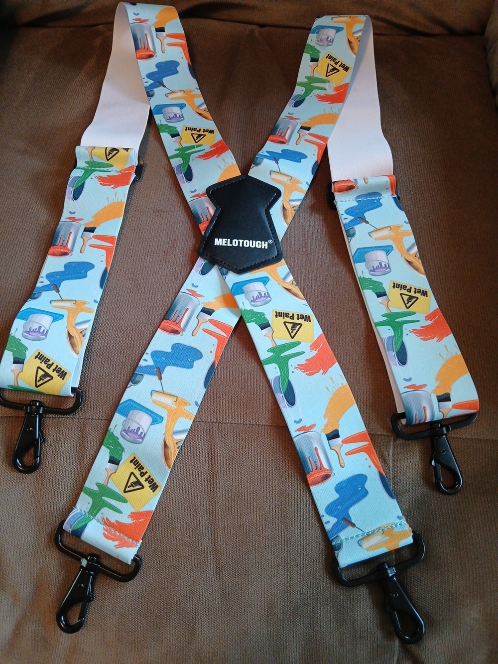 Melotough Paint Splash Print Men’s Suspenders - Multicolor